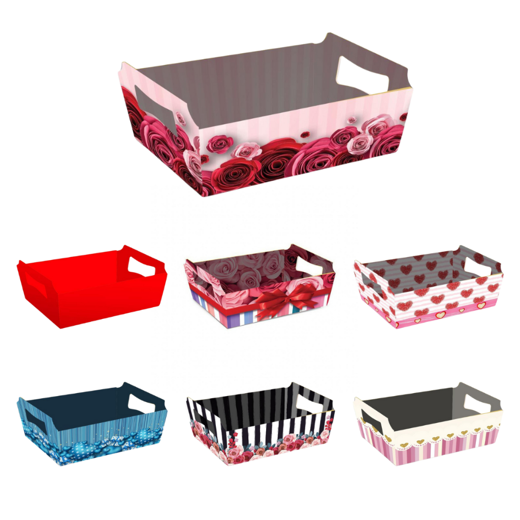Kit 12/24/36 Cestas de Papel Médio 21,5x14x9 cm Ideal para Presentes Surpresa Lembrancinhas em Oferta na Shopee
