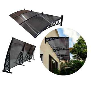 Toldo Policarbonato Avanço 80cm - Varias Medidas - Proteção Contra Chuva p/ Portas e Janelas em Oferta na Shopee