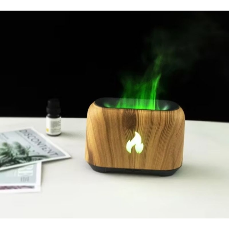 Difusor Aromatizador Umidificador Ar Led Fogo Efeito Chamas Lareira