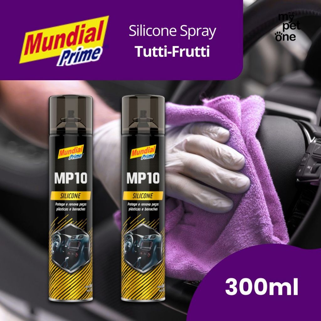 Kit 2 Silicone Antiestático Restaurador de Painel Spray Tutti Frutti 300ml - MP10 Mundial Prime em Oferta na Shopee