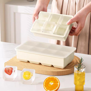Forma De Gelo Silicone Com Tampa de 6 / 8 Divisorias Cubo Molde Formato Quadrada em Oferta na Shopee