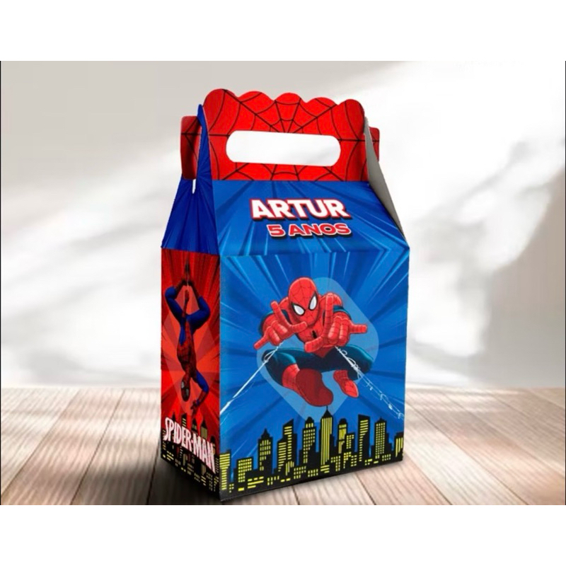 kit maletinha personalizada Homem Aranha - lembrancinhas aniversário