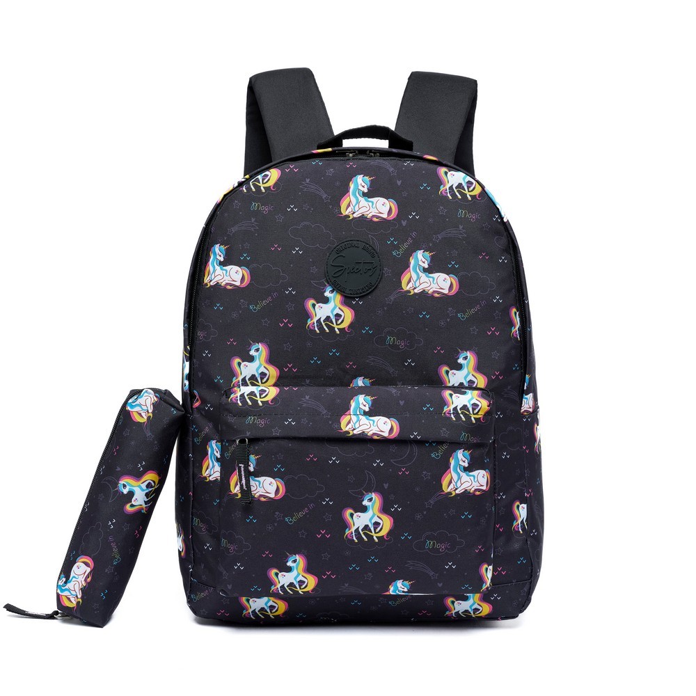 Kit Mochila Juvenil Lancheira Estojo Feminin Spector Escolar
