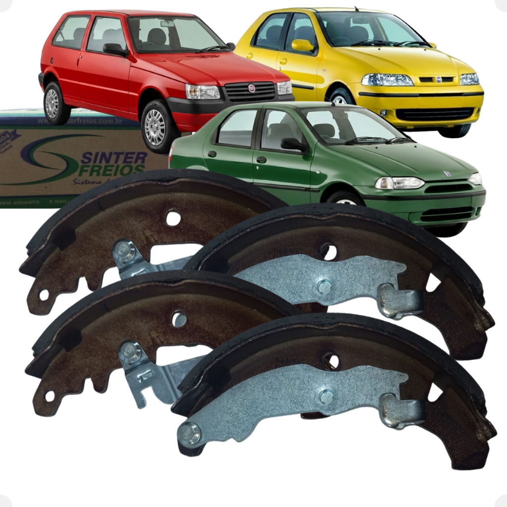 Sapata De Freio Lona Traseira Palio Uno Siena Fire 1.0 1.5 1.6 1.4 1996 97 98 99 00 01 02 03 04 05 em Oferta na Shopee