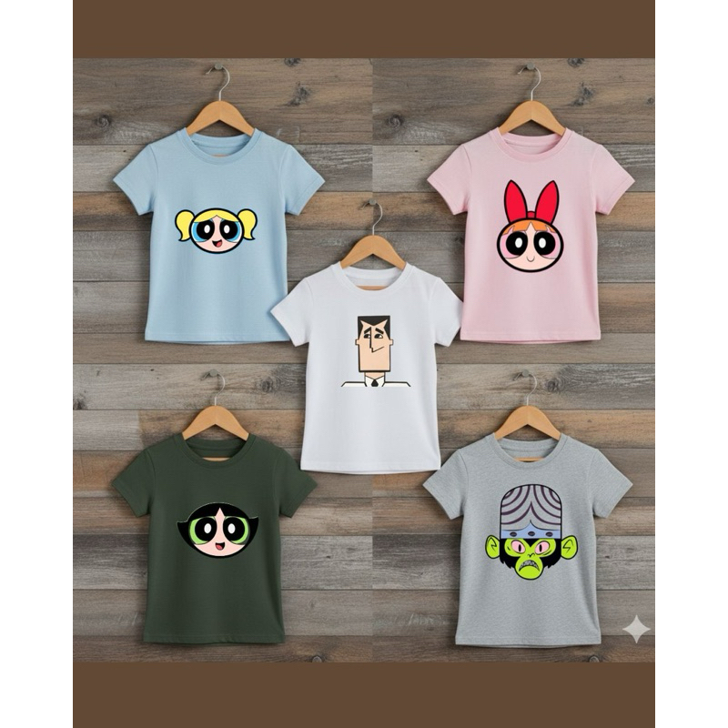 Camiseta [Exclusiva]Meninas Superpoderosas Lindinha Florzinha Docinho Professor Macaco Louco Infantil Adulto