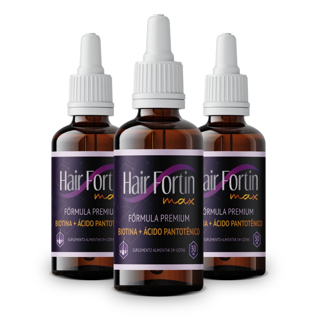 Hair Fortin Max Oficial Envio Rápido Fórmula Premium Com Biotina Premium Original