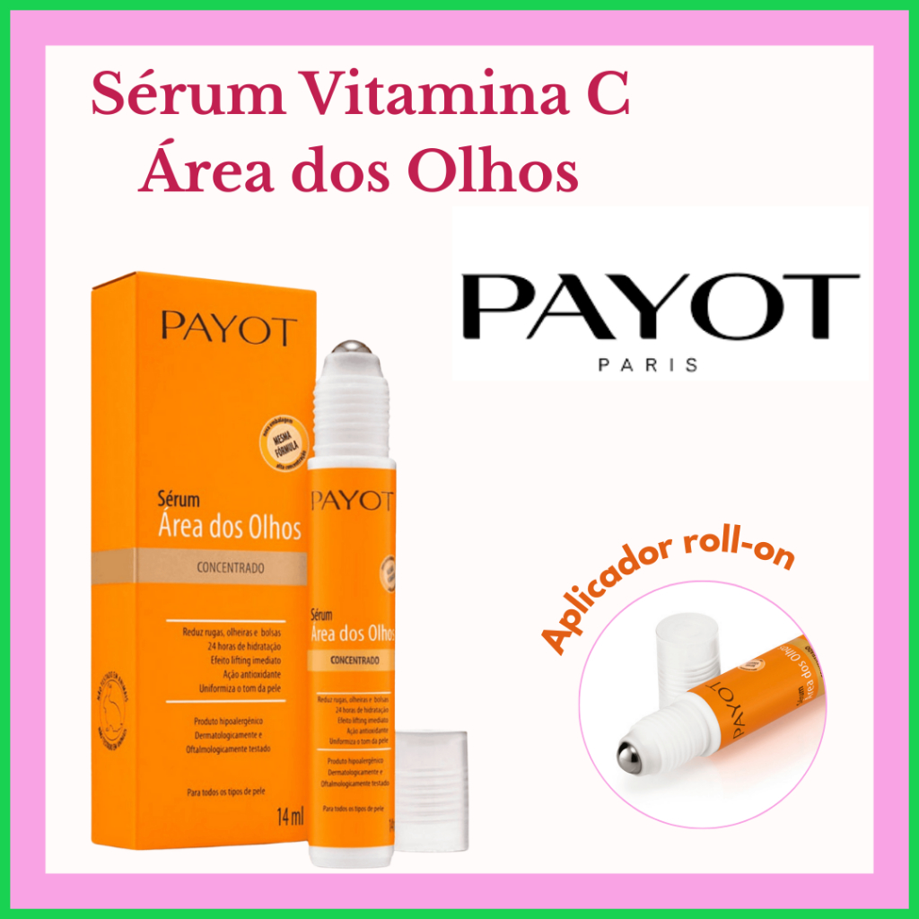 Sérum Vitamina C Área dos Olhos Payot 14ml | Anti-Idade, Olheiras, Bolsas & Lifting