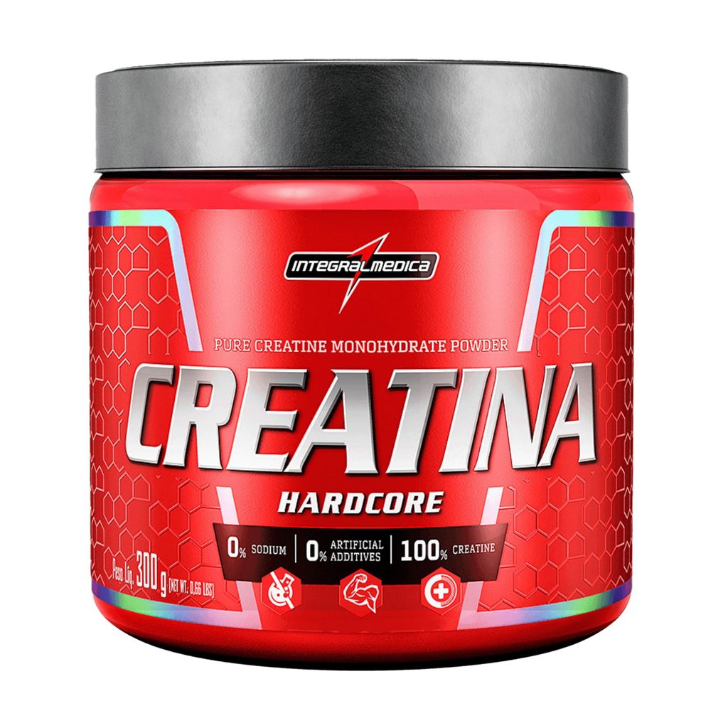 Creatina Hardcore Pura Monohidratada Integralmedica 300g  - Creatine 100% Original
