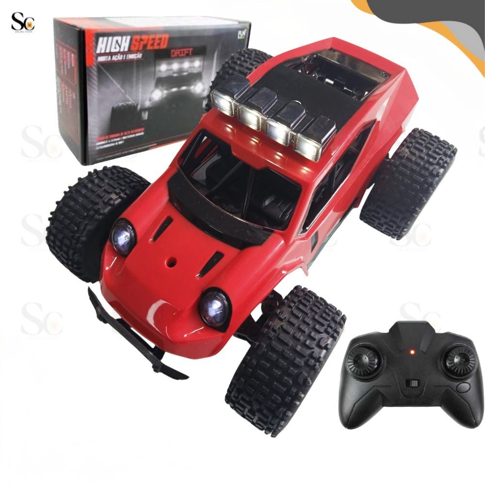 Carrinho Drift de Controle Remoto Carro Off-Road Com Faróis de LED Diversão Garantida