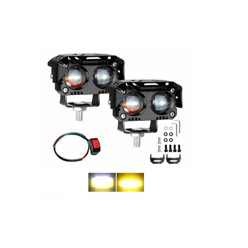 Faróis Auxiliares De Moto Led Com Luzes 2 Modos Olho Corujas em Oferta na Shopee