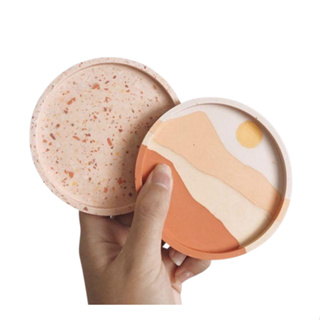 Molde Silicone Bandeja Redonda 10cm Resina Gesso Cimento Decoração em Oferta na Shopee