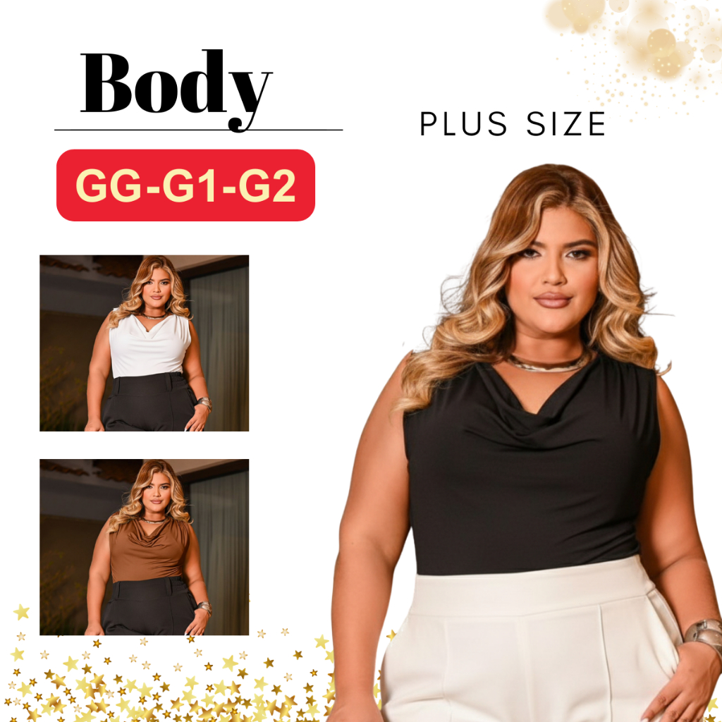 Body Camisa Plus Size Babado Cavado Tendencia Promoção Trabalho Social Elegante Casual Verão em Oferta na Shopee