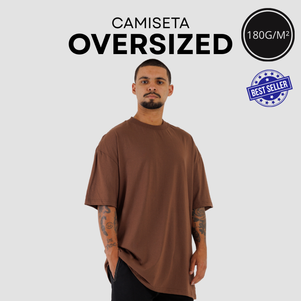 Camiseta Oversized Masculina Streetwear em Oferta na Shopee