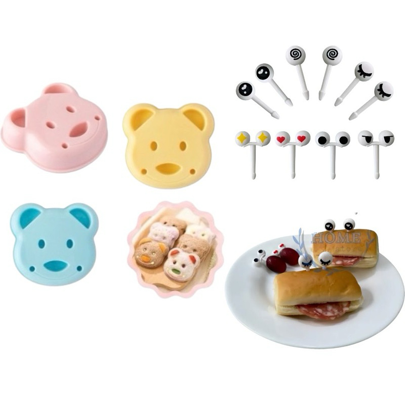 Kit 10 Garfinhos + 1 Forma Petisco Lancheira Olhinho Animais em Oferta na Shopee