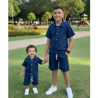 Conjunto Infantil Mauricinho linho de menino 2 a 14 anos em Oferta na Shopee