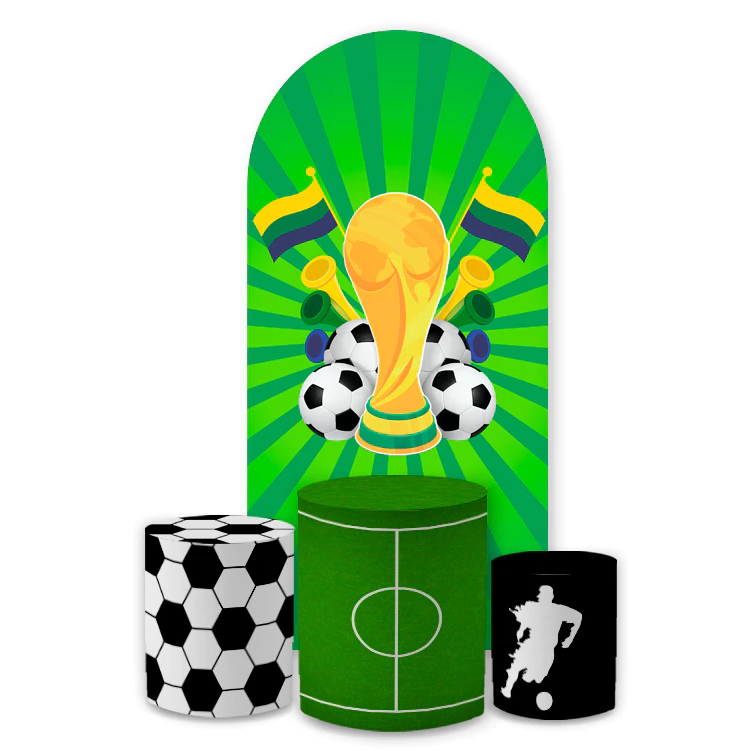 Painel Romano 2x1 Capas De Cilindros Sublimados Decoração Copa Do Mundo Brasil 2026