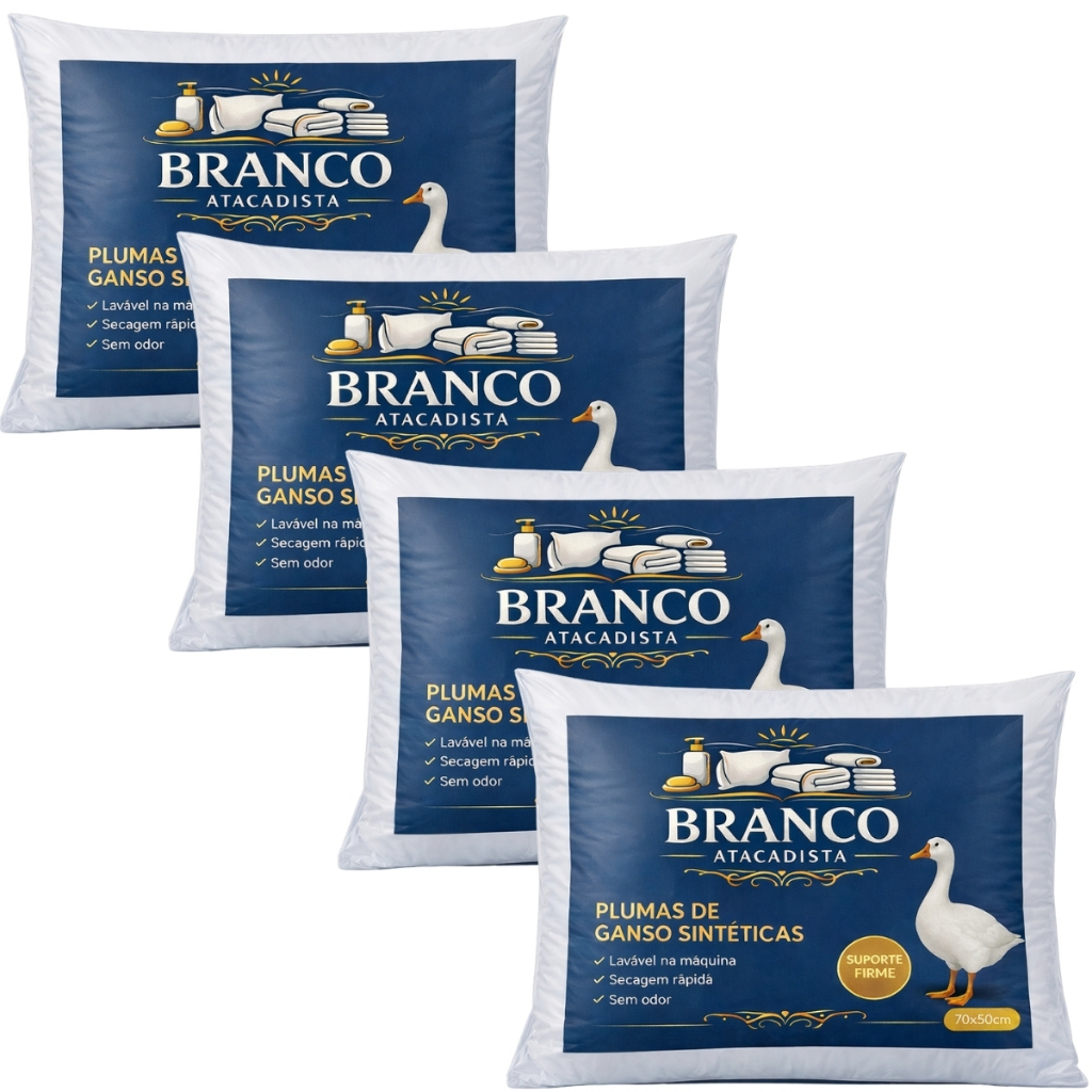 Kit 1 a 10 Travesseiro Plumas Antiácaro Toque Suave Macio Luxo em Oferta na Shopee