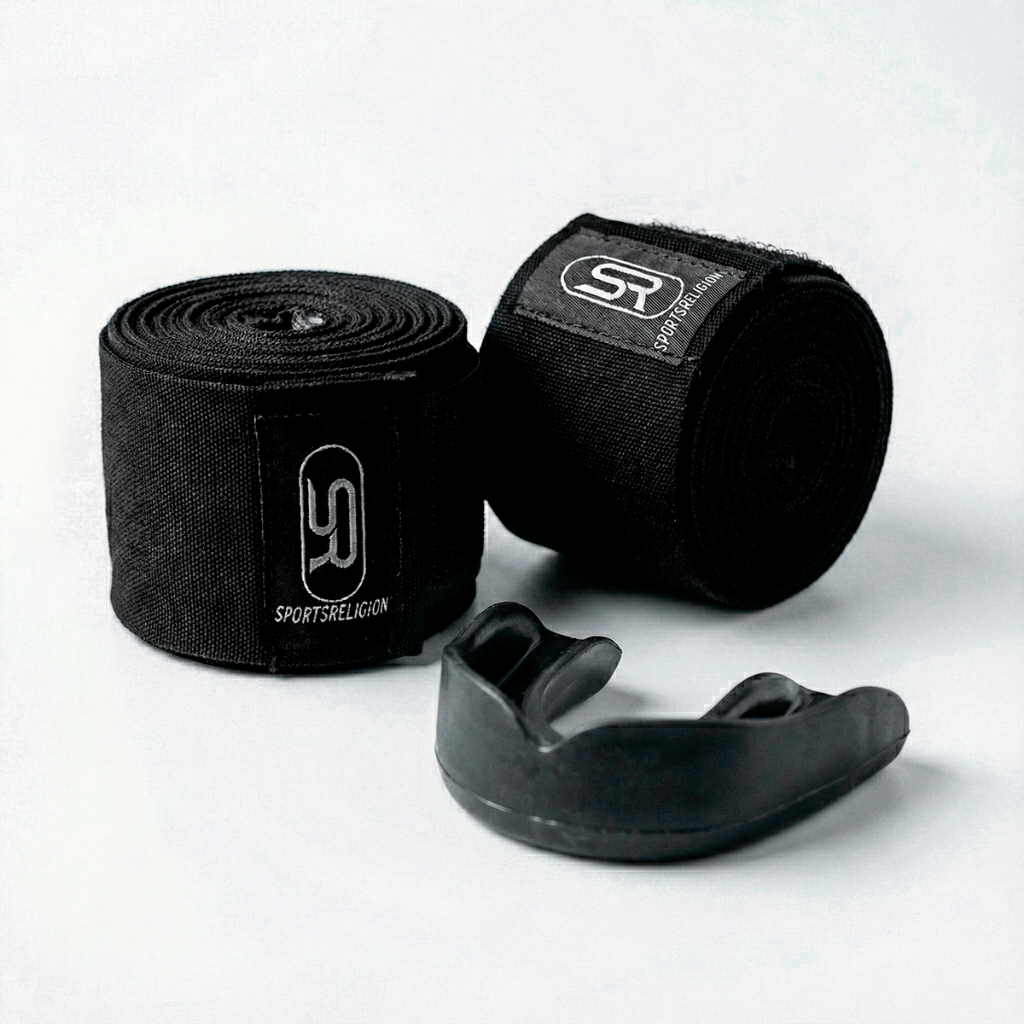 Protetor Bucal Simples + Bandagem Elástica 3 M - Boxe Muay