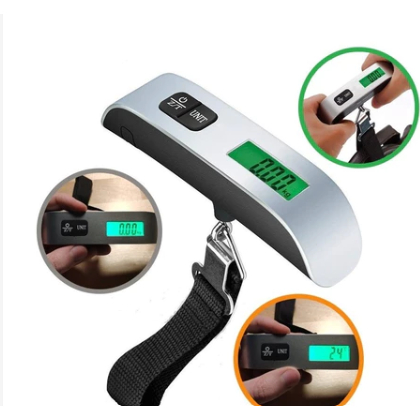 Imagem Balança Digital Portátil 50kg/10g – Precisa, Compacta e Ideal para Malas, Viagens e Bagagens