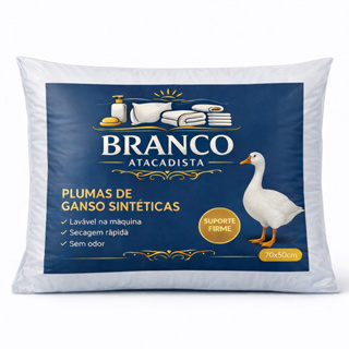 Travesseiro Pluma de Ganso Antialérgico Luxo Toque Macio em Oferta na Shopee