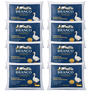 Kit 8 Travesseiros Penas e Plumas de Ganso Para Cama Branco Confortável em Oferta na Shopee