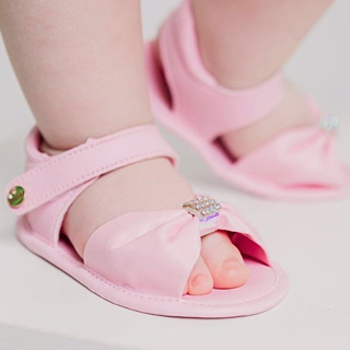 Sandalia Bebe Menina Brilho Com Velcro Casual Verão Macia Confortavel em Oferta na Shopee
