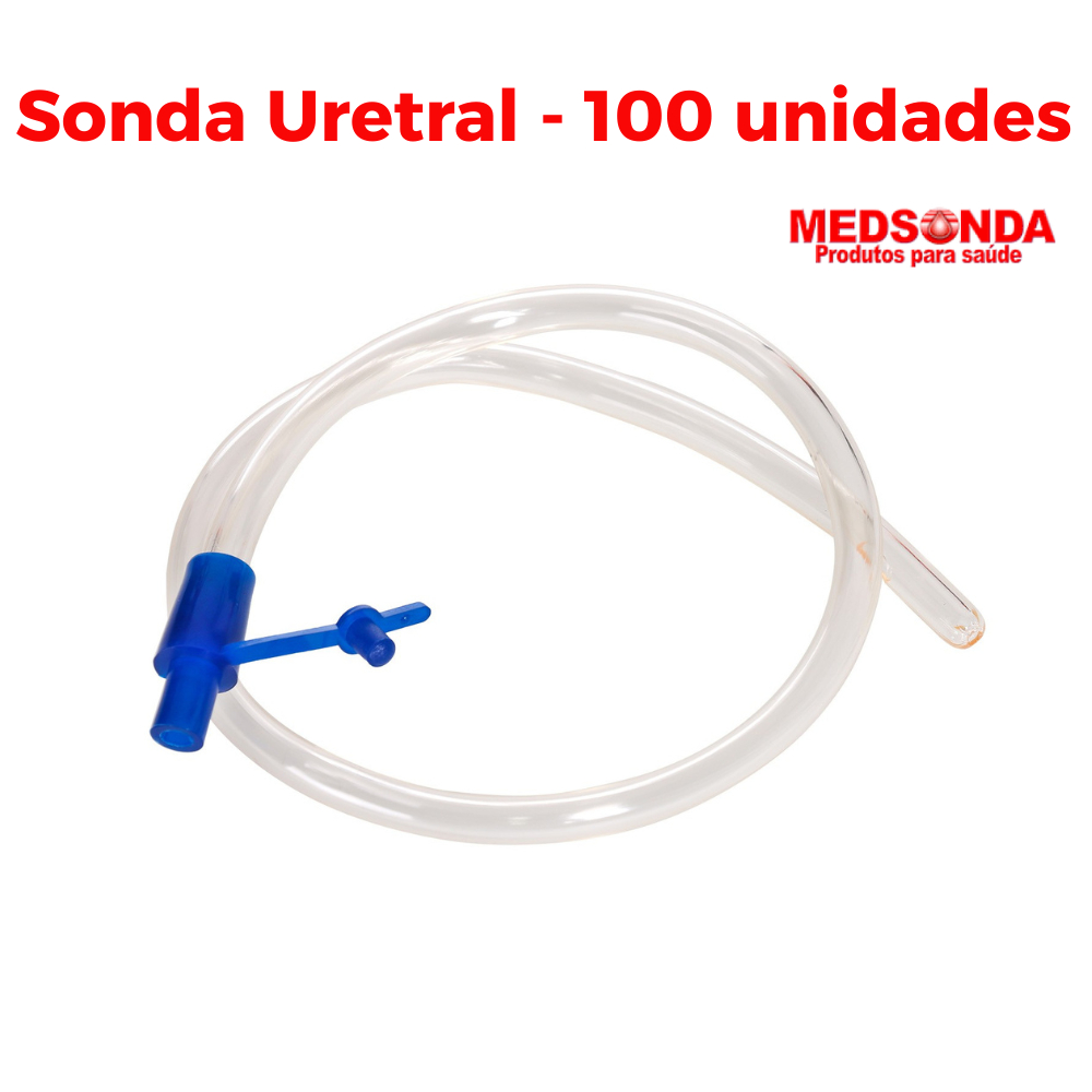 Sonda Uretral de Alívio Medsonda 04, 06, 08, 10, 12 ou 14 (Kit 100 unidades)