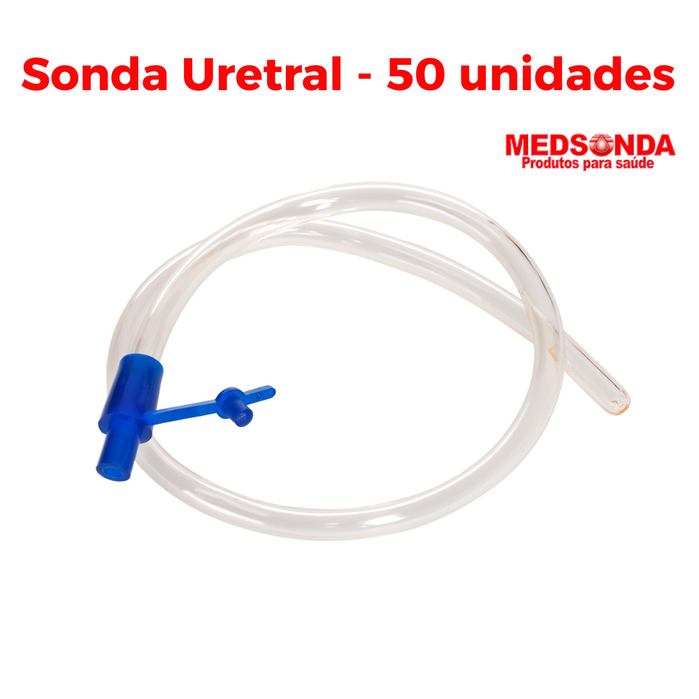 Sonda Uretral de Alívio Medsonda 04, 06, 08, 10, 12 ou 14 (Kit 50 unidades)