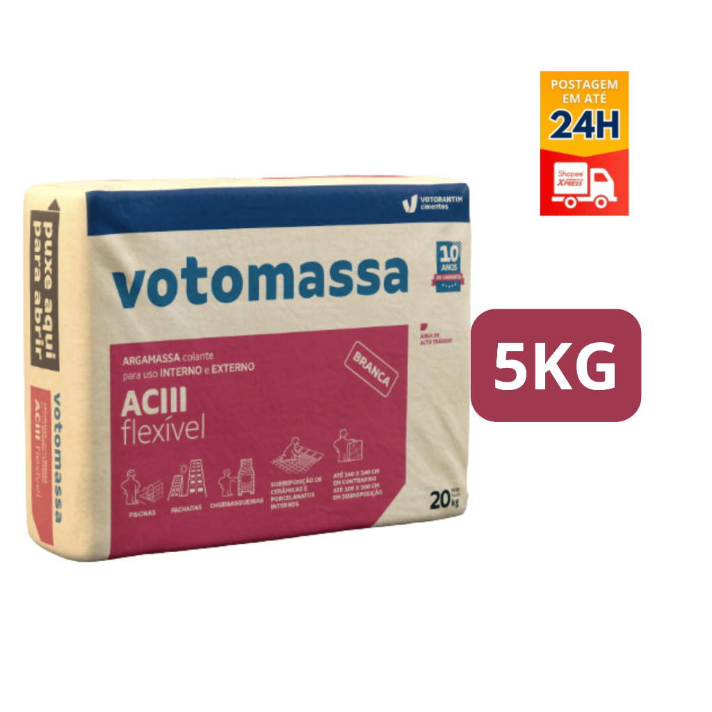 ARGAMASSA AC 3  5KG    BRANCA VOTORAN - VOTOMASSA