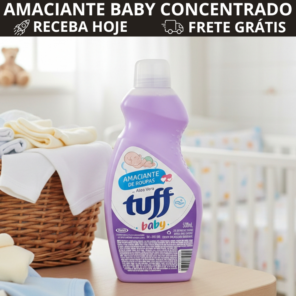 Amaciante Baby 500ml Aloe Vera Concentrado Suave Hipoalergenico