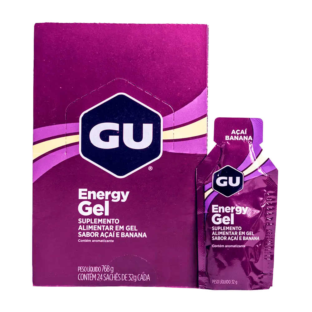 Gu Energy Gel - Caixa Com 24 Sachês - Energético em Gel de Carboidratos - Carbog