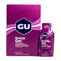 Gu Energy Gel - Caixa Com 24 Sachês - Energético em Gel de Carboidratos - Carbogel - Gu Energy