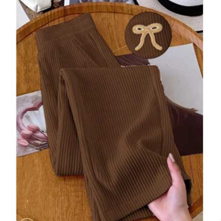 Calça Pantalona Feminina Cintura Alta e Elastico Texturizado Moda Casual para 2026 em Oferta na Shopee
