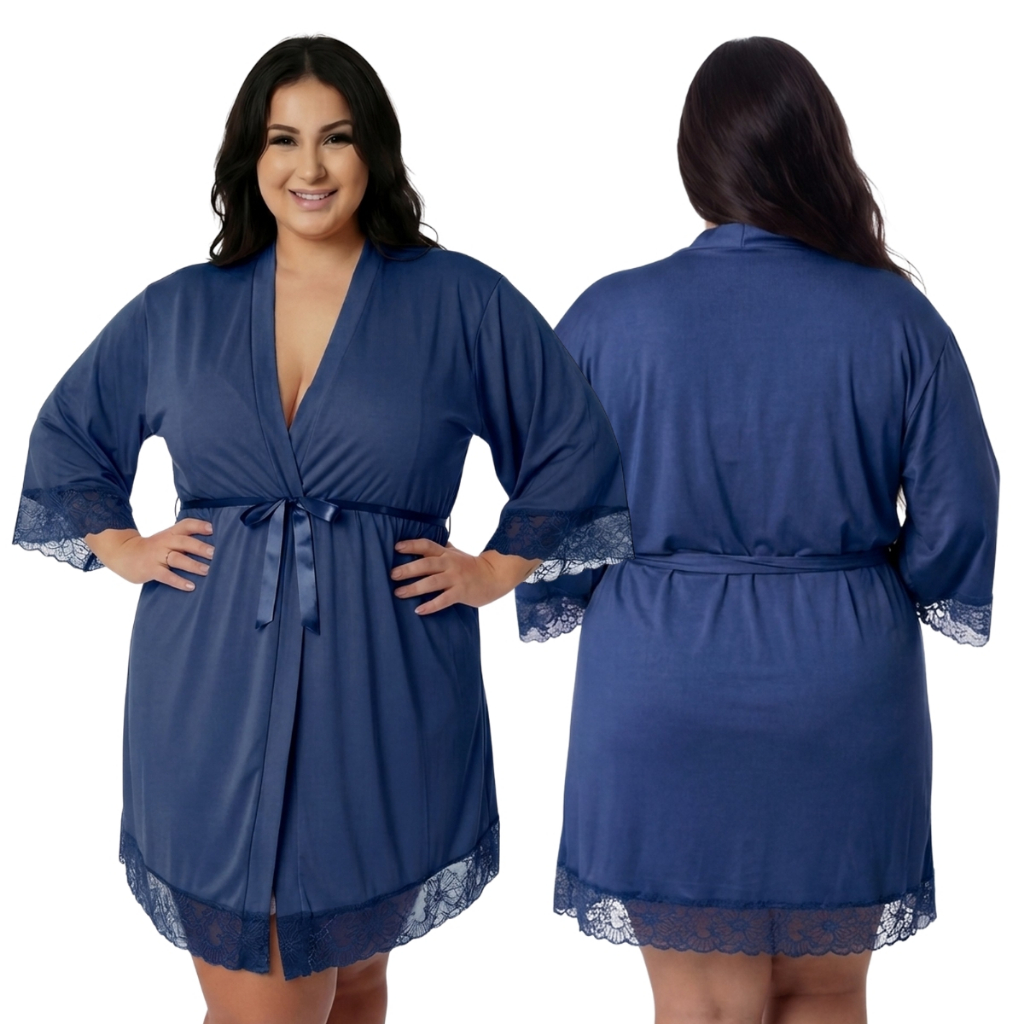 Robe de Luxo Romantic Com Renda Plus-Size em Oferta na Shopee