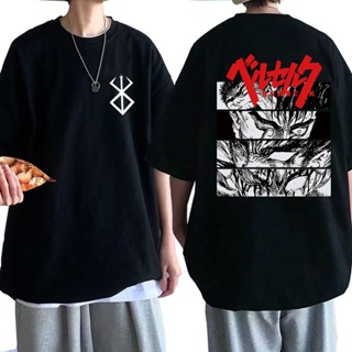 Camiseta Oversized Anime Berserk Japonês Hip Hop Camisa Streetwear Premium 2024