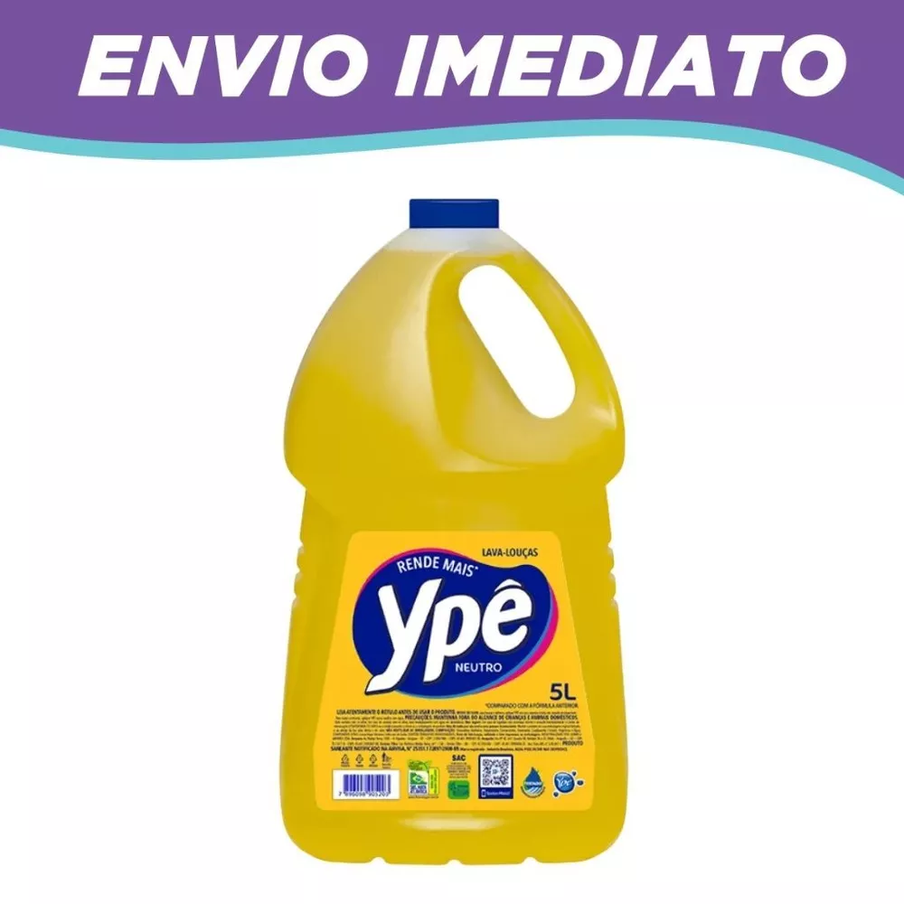 Galão 5L Detergente Ypê Alto Rendimento - Neutro