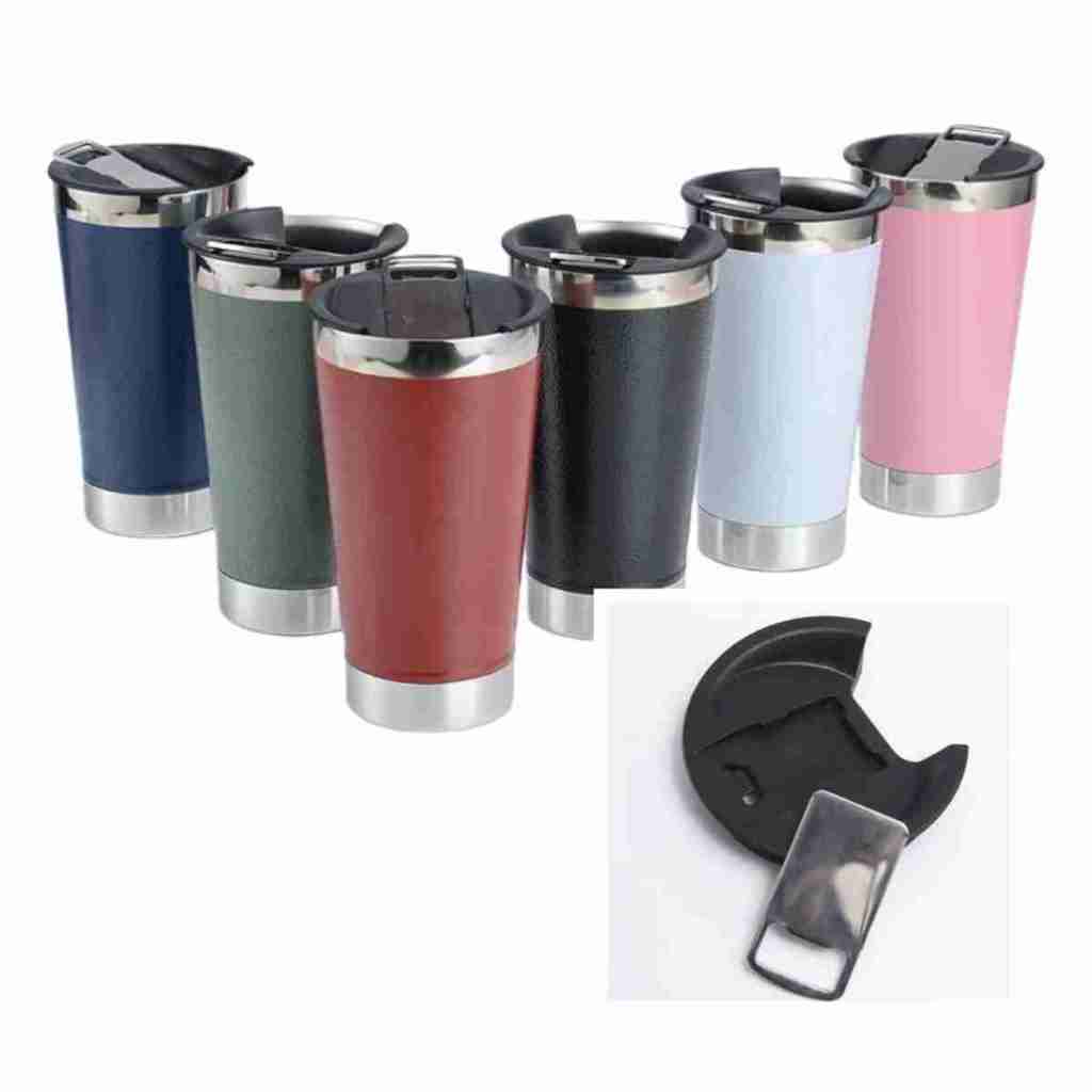 Kit 5-10 Copos Térmicos 473ml - Cada Copo Com Tampa e Abridor em Oferta na Shopee