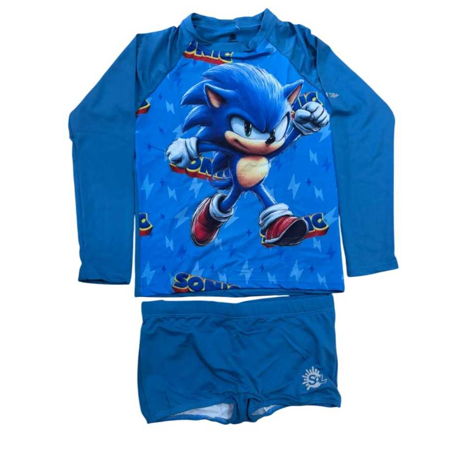 Conjunto sunga e blusa Infantil Estampada Masculino Proteção UV Roupa de banho  infantil