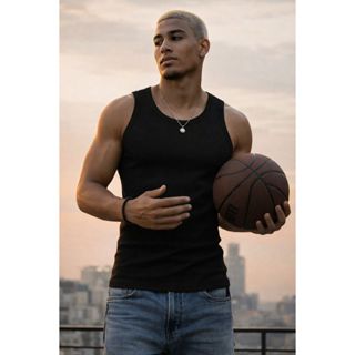 Regata Canelada Americana Básica em Oferta na Shopee