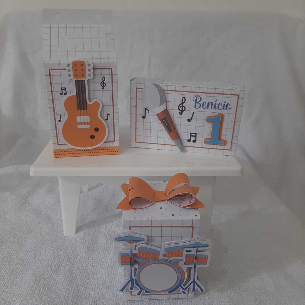 Lembrancinhas Personalizadas  Musical Clássico Semi-Montado Kit Festa Caixinhas Personalizadas Aniversário