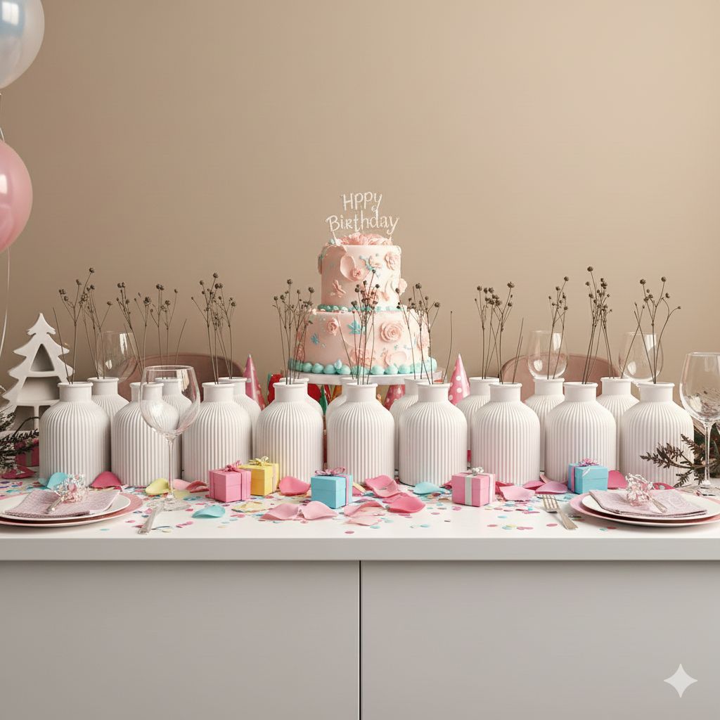 Kit com 24 Vasos de Gesso em Oferta na Shopee