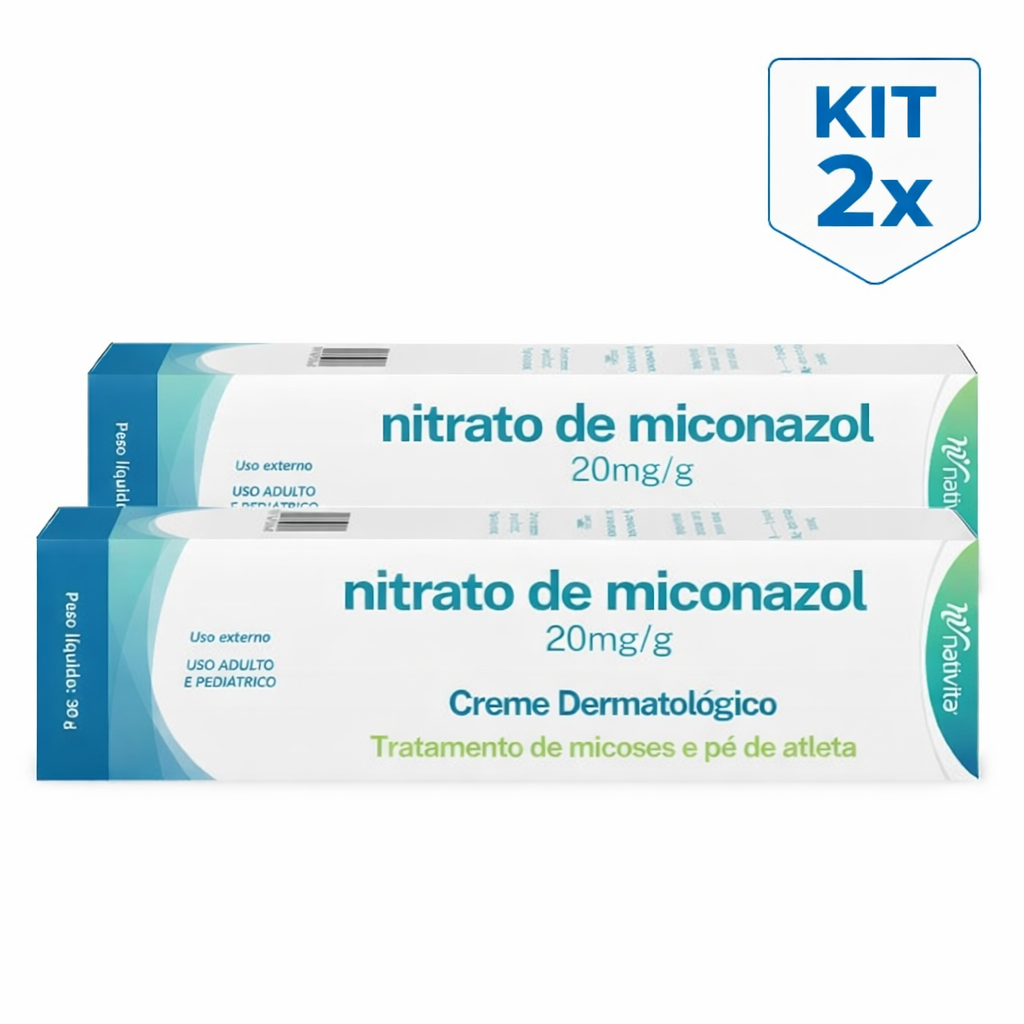 Kit com 2 unidades – Nitrato de Miconazol 20mg/g Creme Dermatológico ORIGINAL em Oferta na Shopee