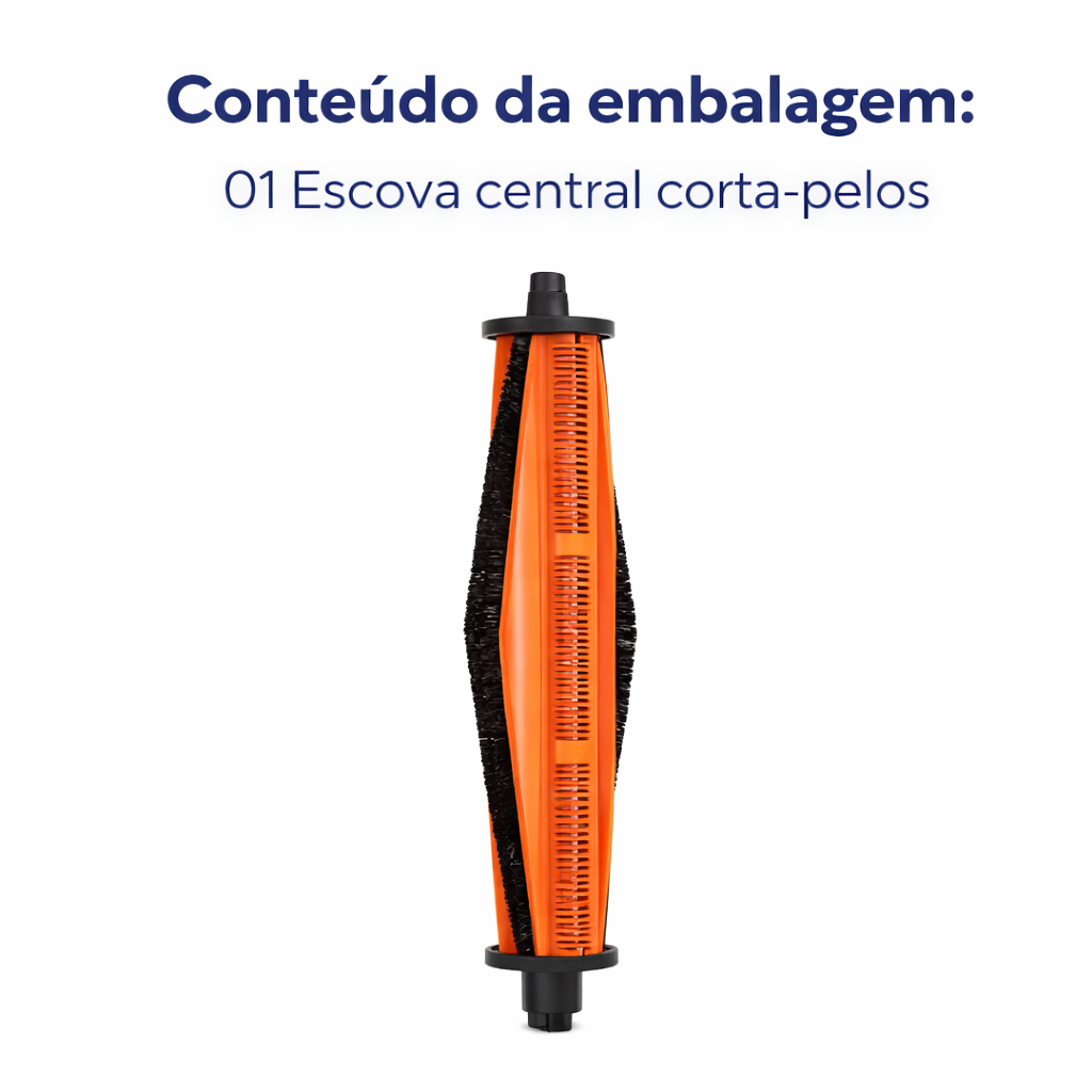 Escova Central Corta-Pelos Anti-Emaranhamento de cabelo para Robô Aspirador Xiao