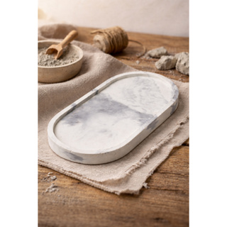 Kit 2 Bandejas Decorativa Oval Multiuso | Marmorizado | Porta Jóias | Acessórios | Porta Velas em Oferta na Shopee