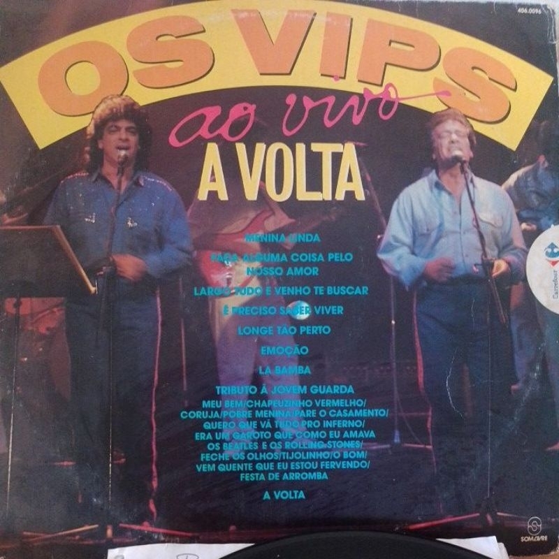 LP - OS VIPS AO VIVO - A VOLTA 1990