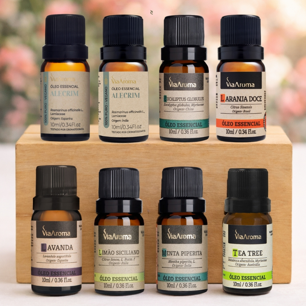 Óleo Essencial Via Aroma 10ml – Diversas Fragrâncias