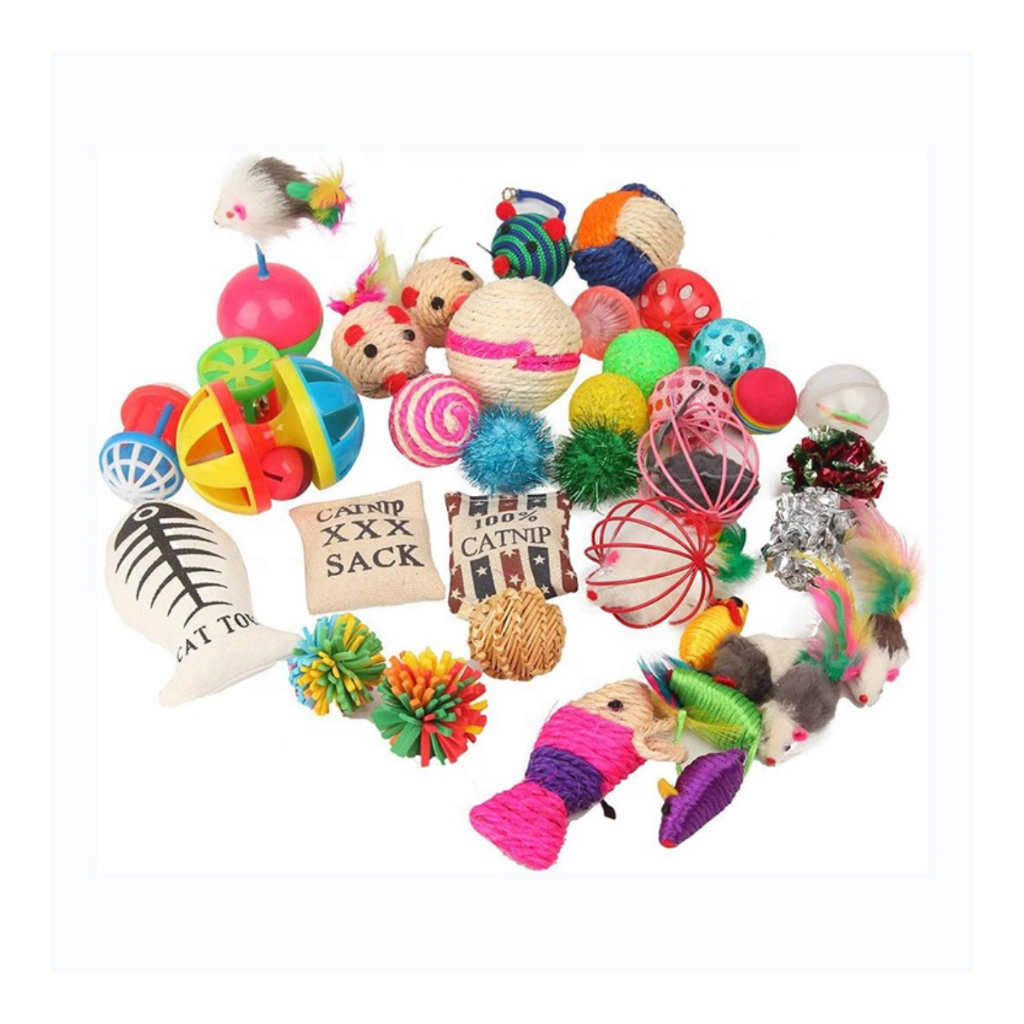 Kit 7 Brinquedos para Gatos com Catnip | Diversão, Estímulo Mental e Redução do Estresse em Oferta na Shopee