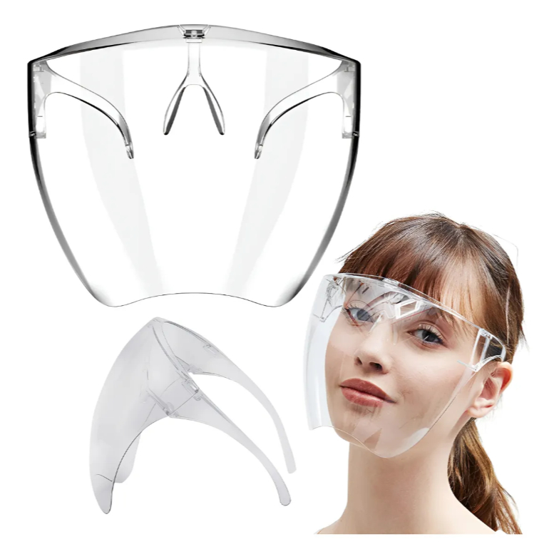 Óculos Proteção Facial Protetor Visão Segurança Transparente Transparente Face Shield Dentista Medico