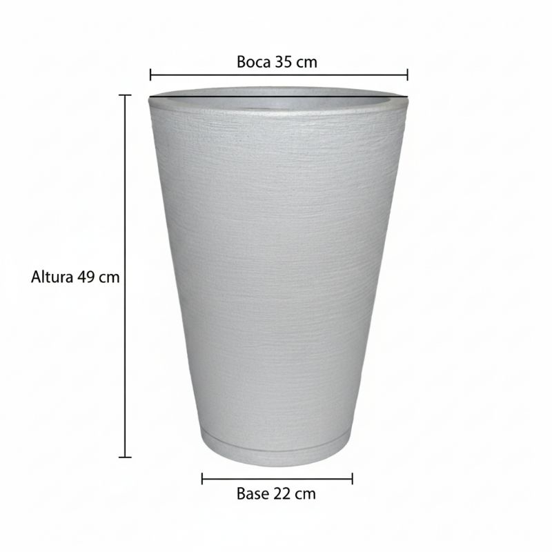 Vaso para plantas alto ,vaso decorativo de polietileno 49cm texturizado,vaso plantador