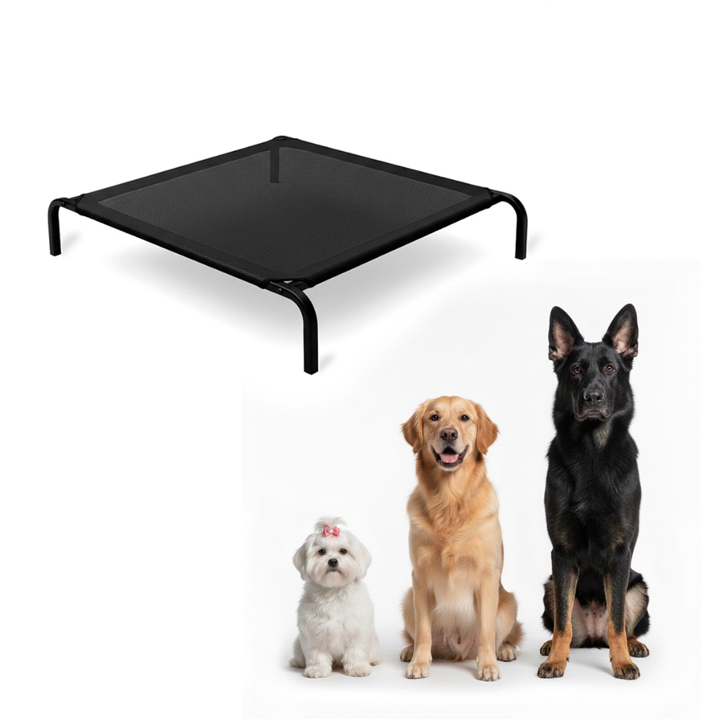 Cama Pet Elevada Caminha Suspensa Estrutura Resistente Cães e Gatos Higiênica Refrescante